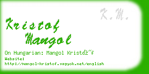 kristof mangol business card